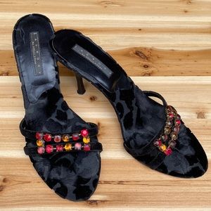 Gorgeous velvet slip-on heels